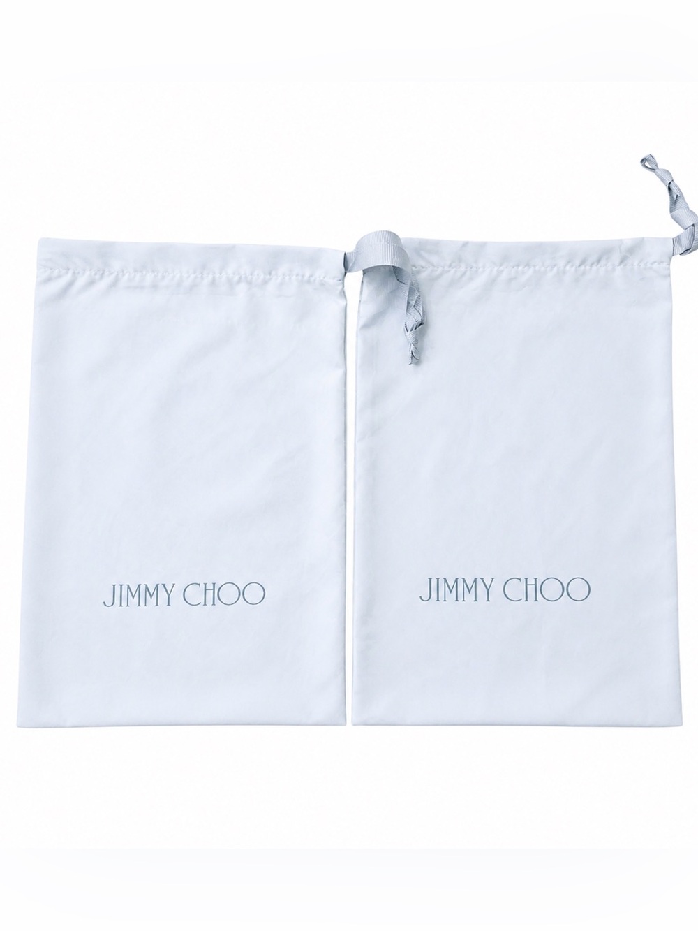 Jimmy Choo White Dust Bags Set of 2 Drawstring Storage Authentic